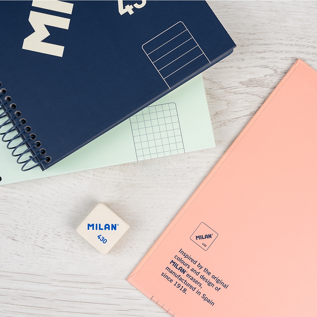 Caderno A5 com espiral, capa dura, papel quadriculado (5 x 5 mm), 80 folhas, 95 g/m², coleção 430 desde 1918, bege Bege-6