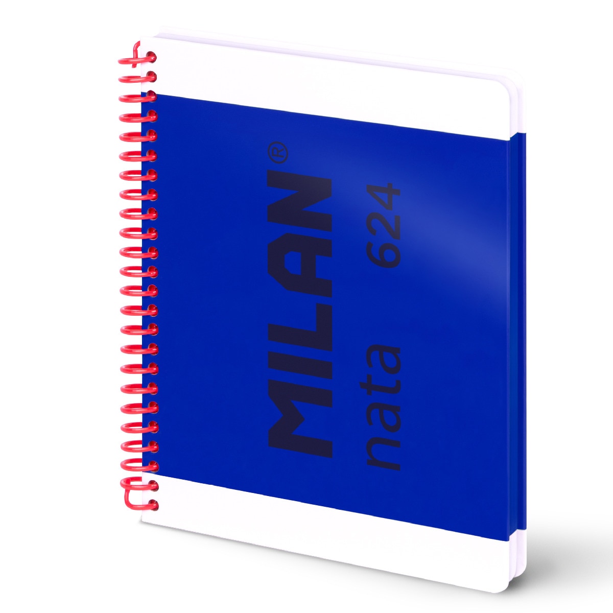 Caderno A5 com espiral e capa dura, papel quadriculado, 80 folhas, 95gr/m², coleção MILAN nata 624 desde 1918, azul Azul-1