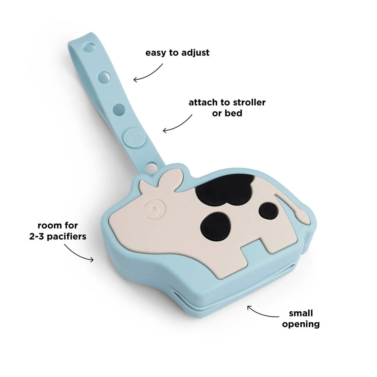 Portachupetes de silicona Done by Deer Azul claro-3