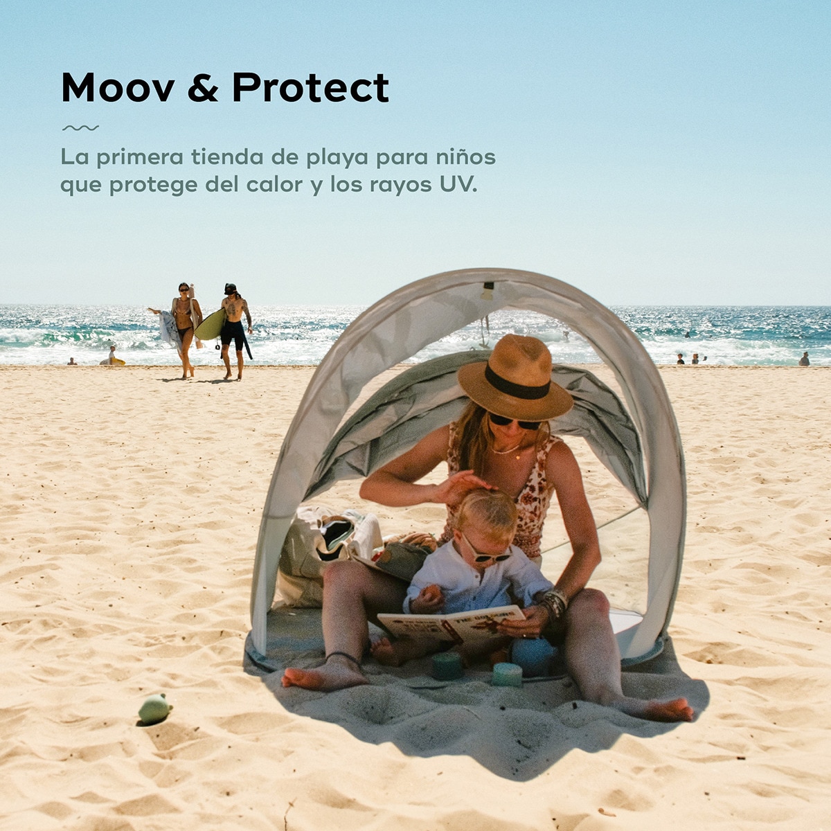 Tenda Anti-UV Evolutiva Moov&Protect Verde-antiquário-3