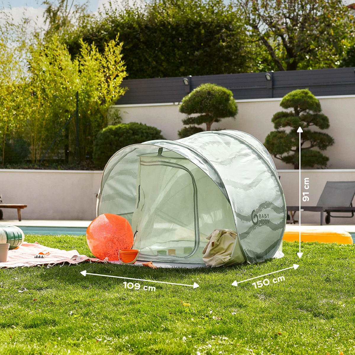 Tenda Anti-UV Evolutiva Moov&Protect Verde-antiquário-11