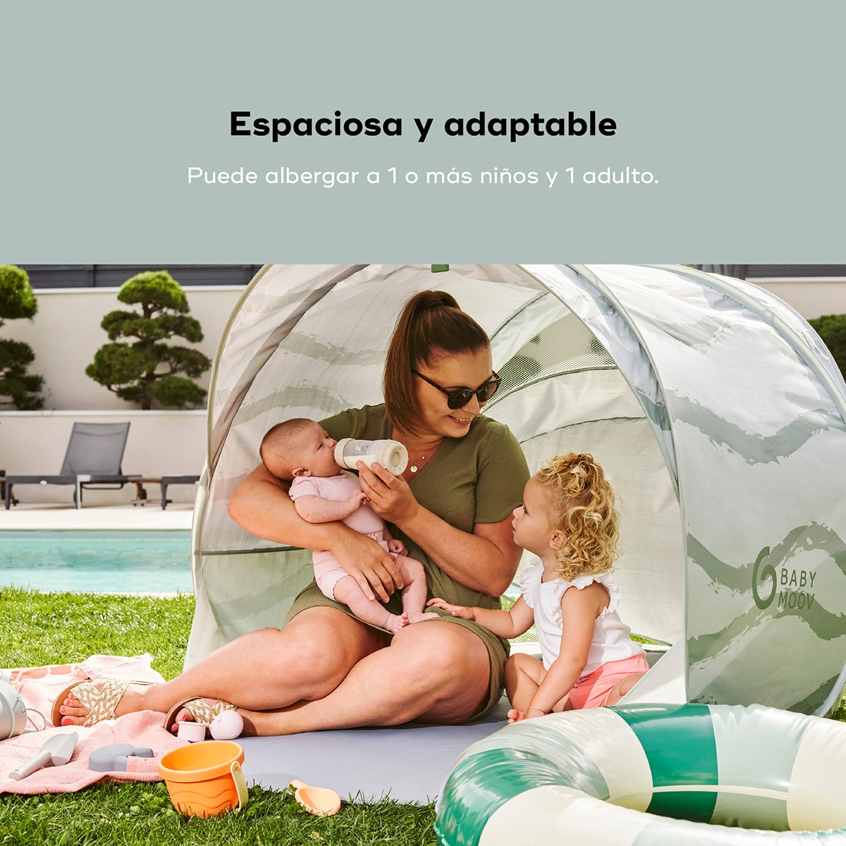 Tenda Anti-UV Evolutiva Moov&Protect Verde-antiquário-8