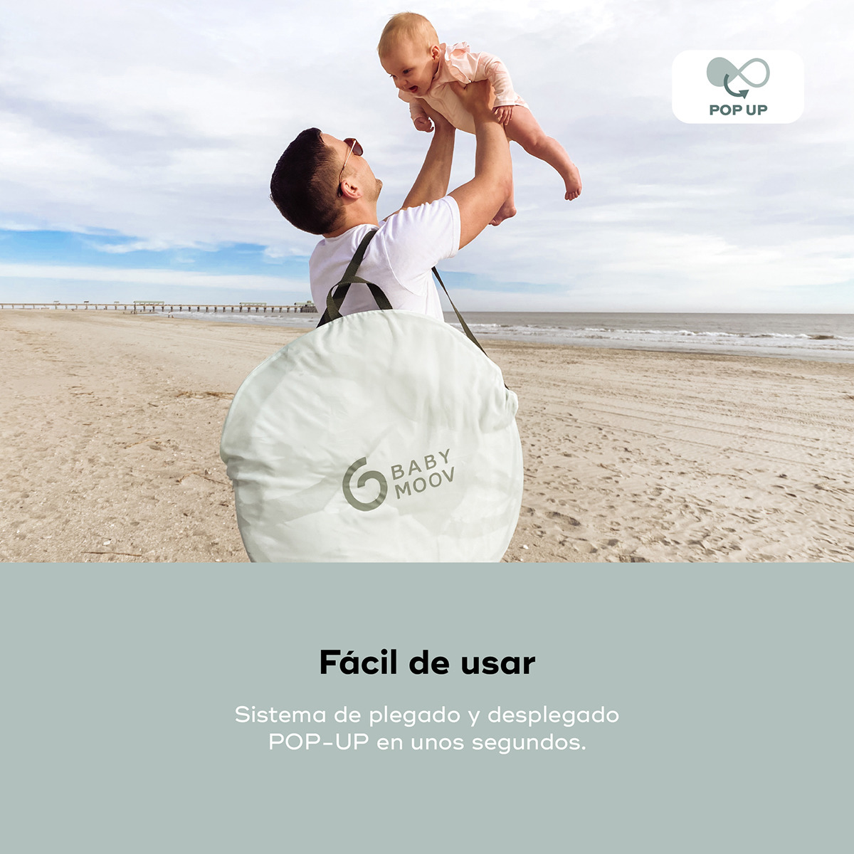 Tenda Anti-UV Evolutiva Moov&Protect Verde-antiquário-7