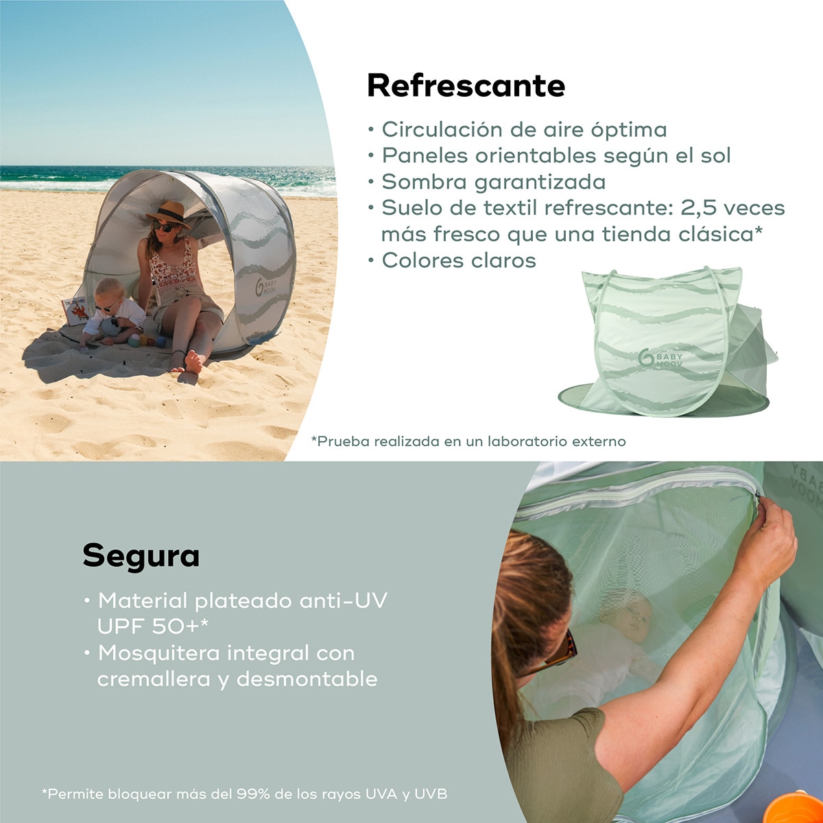 Tenda Anti-UV Evolutiva Moov&Protect Verde-antiquário-6