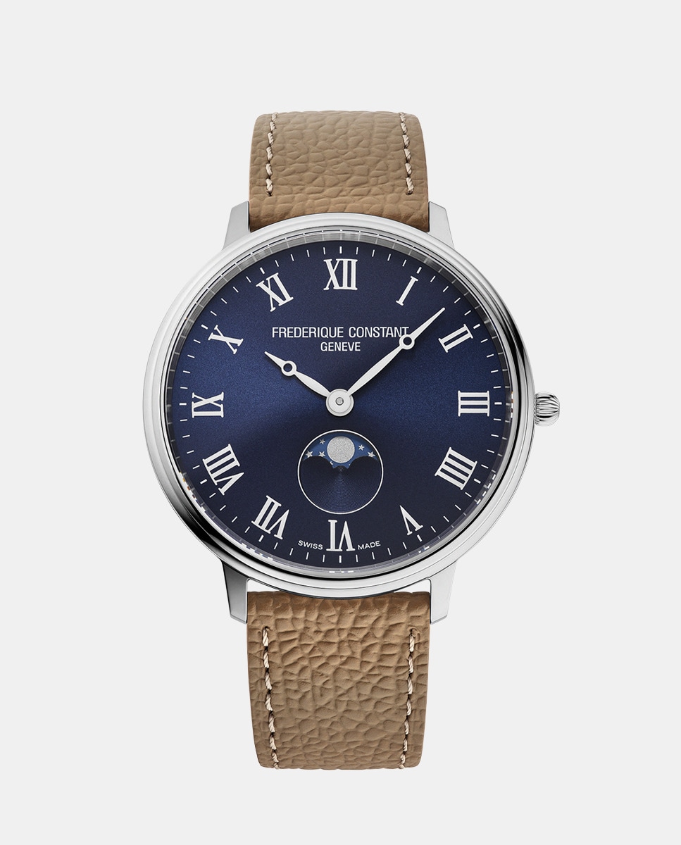 Relógio Unissexo Classics Moonphase FC-206RN3S6 em Pele - Castanho Castanho-1