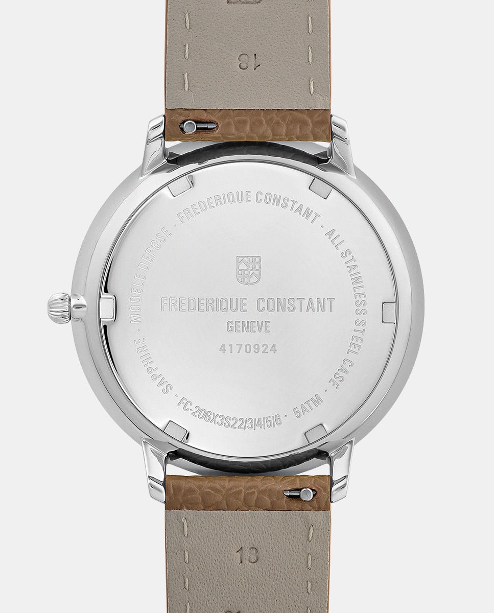 Relógio Unissexo Classics Moonphase FC-206RN3S6 em Pele - Castanho Castanho-3