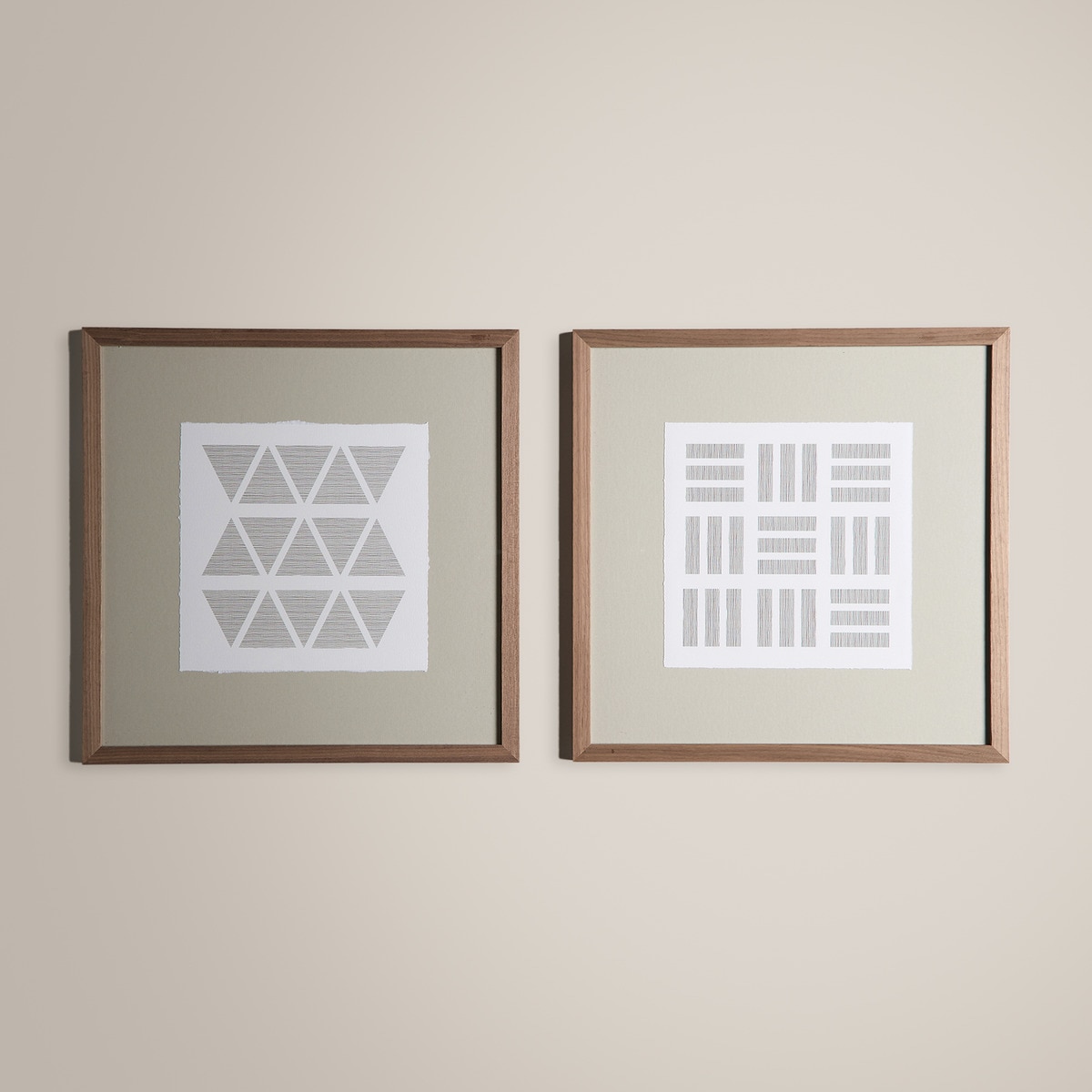 Conjunto de 2 Quadros Grafite Cinzento-2