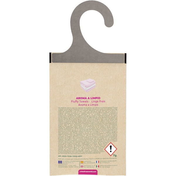 ambientador perfumado de armario aroma a limpio sachet 1 each