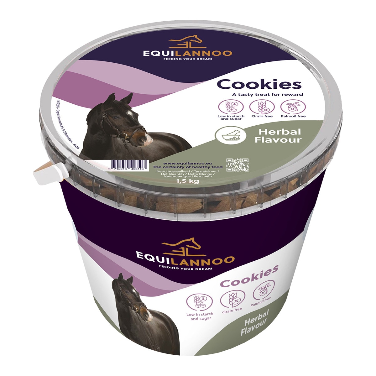 Imagen 0 de Snacks para caballos Equilannoo Horse Treats herbal 1,5 kg
