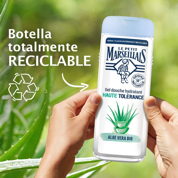 Bio aloe vera shower moisturising gel flask 400 ml high tolerance