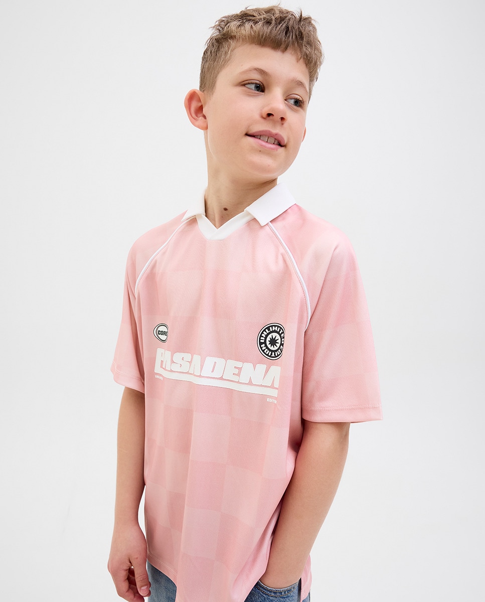 T-shirt Desportiva Loose Fit Rosa-5