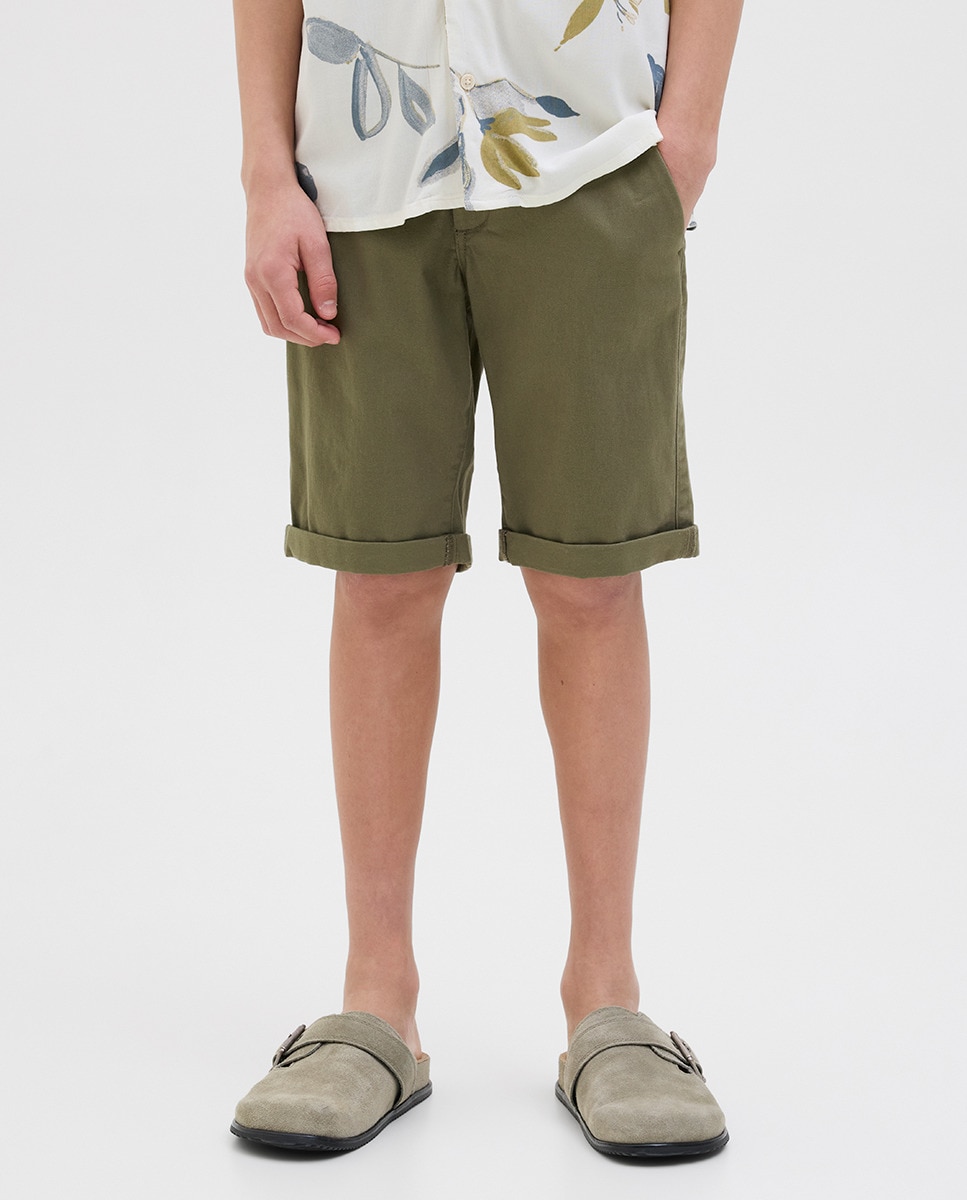 Calções Chino Verde-militar-2