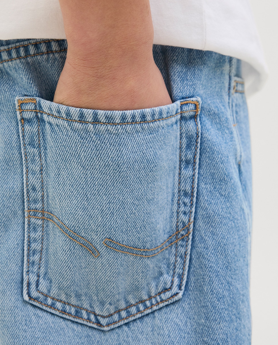 Bermudas de Ganga Loose Fit Azul-claro-5