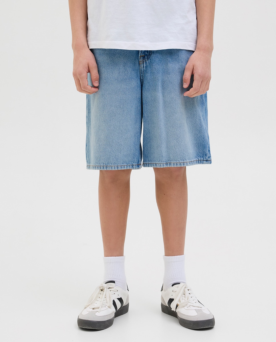 Bermudas de Ganga Loose Fit Azul-claro-2