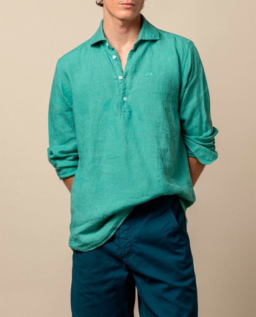 Imagen 0 de Camisa polera linen verde