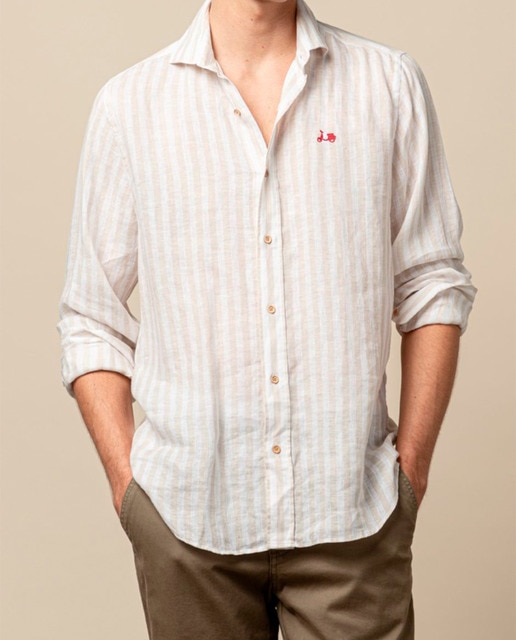 Imagen 0 de Camisa sand linen beige