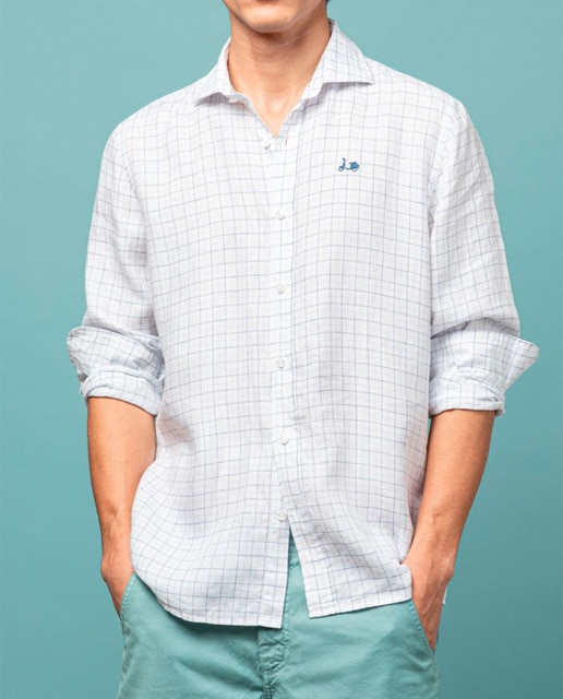 Imagen 0 de Camisa beach linen azul