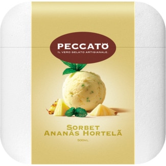 Gelado de Ananás e Hortelã embalagem 500 ml - Peccato