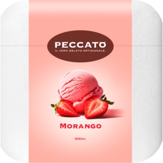Gelado de Morango embalagem 500 ml - Peccato