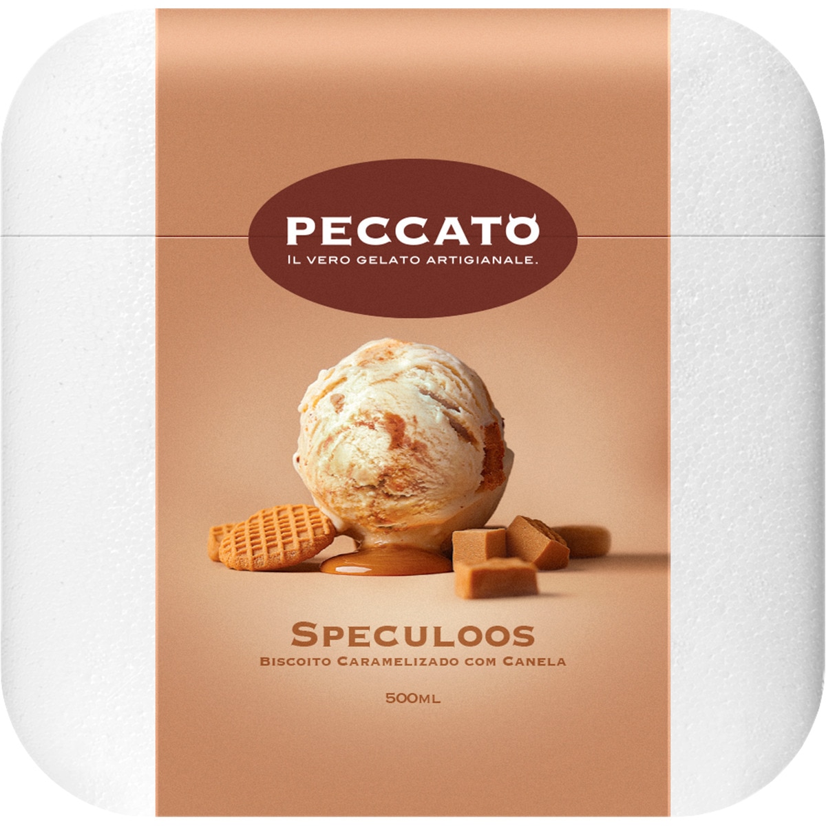 Gelado Speculo Biscoito Caramelizado de canela embalagem 500 ml