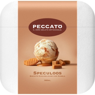 Gelado Speculo Biscoito Caramelizado de canela embalagem 500 ml - Peccato