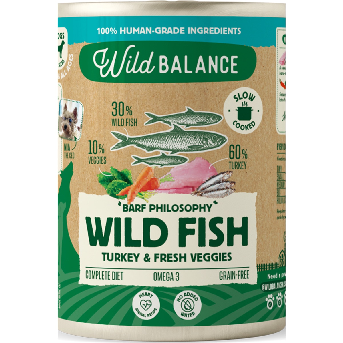 Alimento Húmido para Cão sabor Peixe e Pato lata 400 g