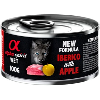 Alimento Húmido para Gato Porco e Maçã lata 100 g - Alpha Spirit