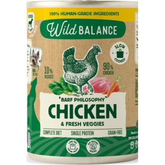 Alimento Húmido para Cão sabor Galinha lata 400 g - Wild Balance