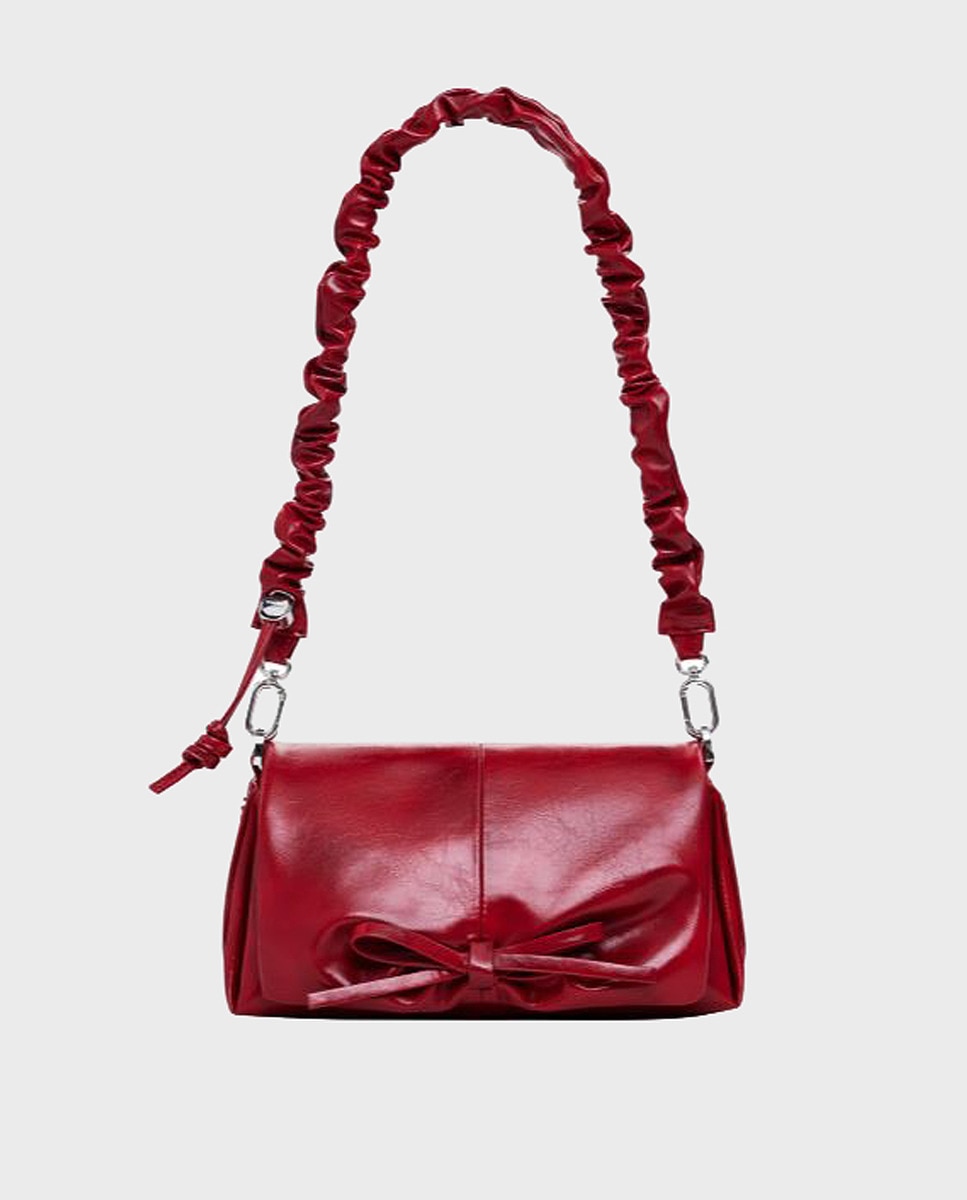Mala Pequena com Laço Brilhante Vermelho-1