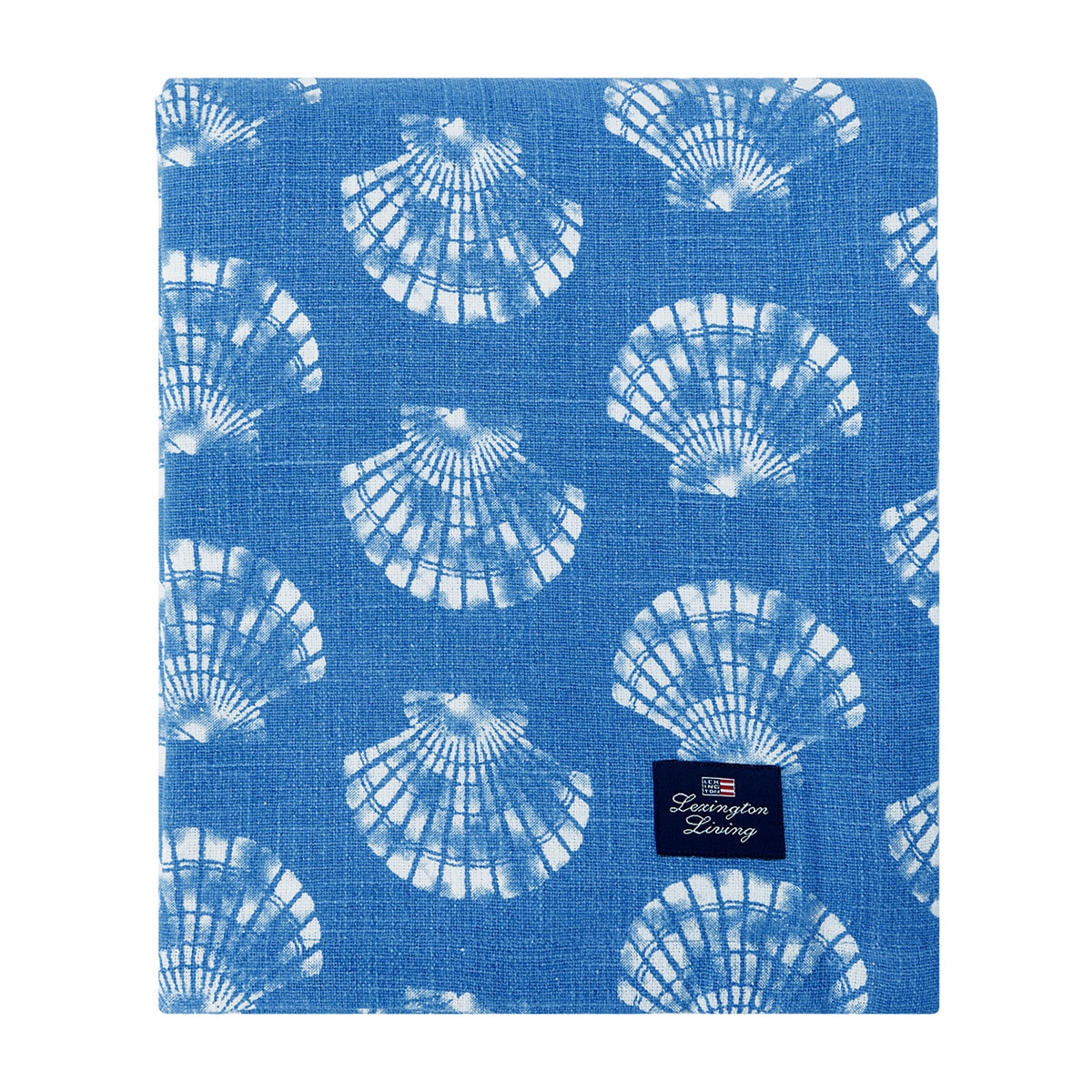 Toalha de Mesa de Algodão Orgânico Shell Azul-1