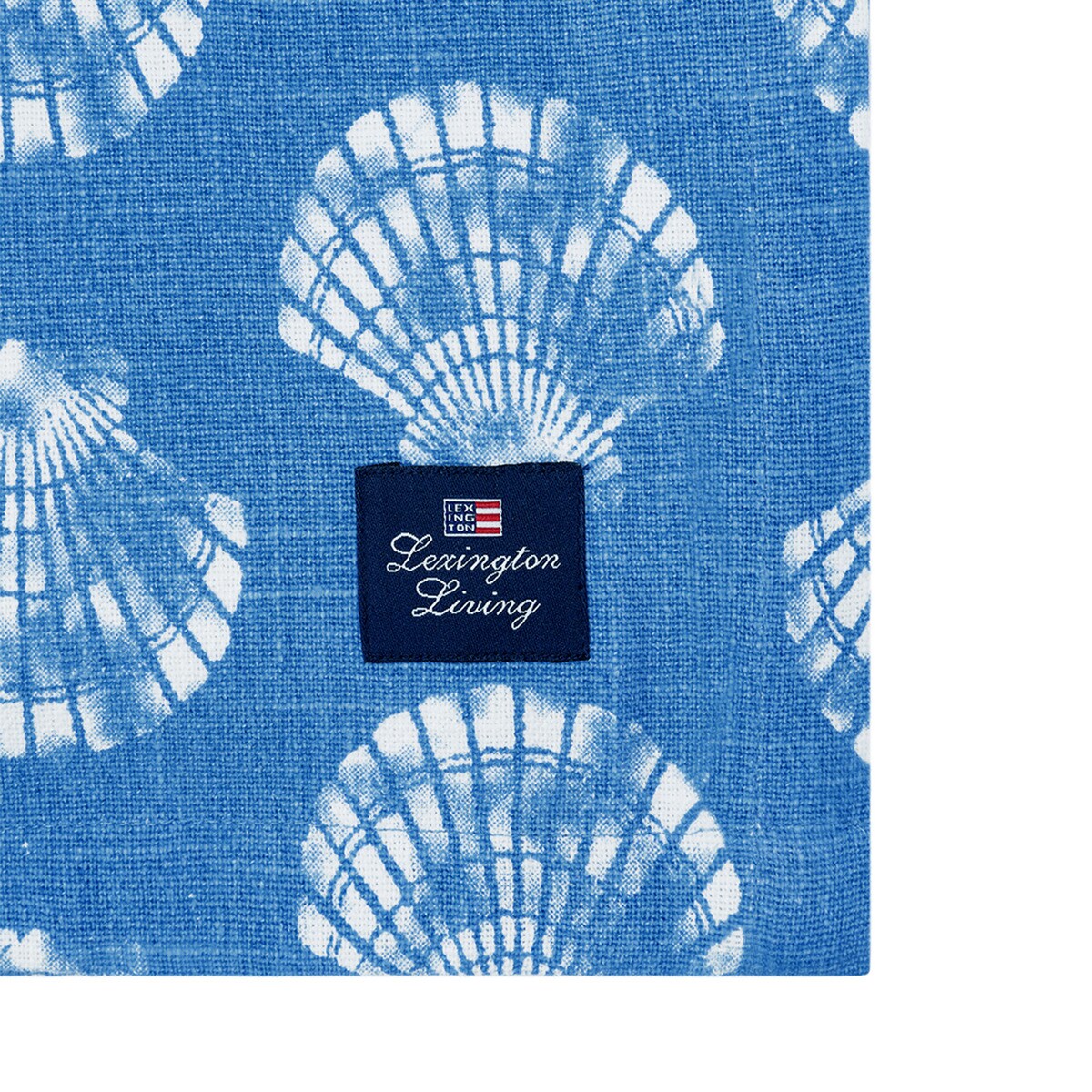 Toalha de Mesa de Algodão Orgânico Shell Azul-3