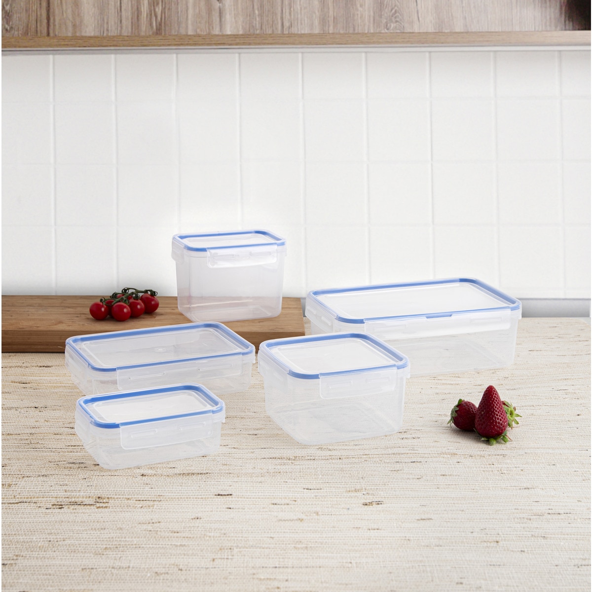 Recipiente Hermético Quadrado Transparente-3