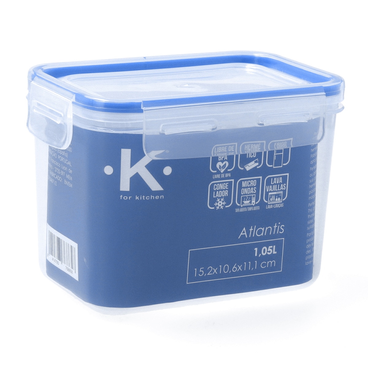 Hermético rectangular Atlantis KFK Transparente-1