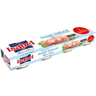 atún claro súper natural pack 3 lata 52 g neto escurrido - Isabel