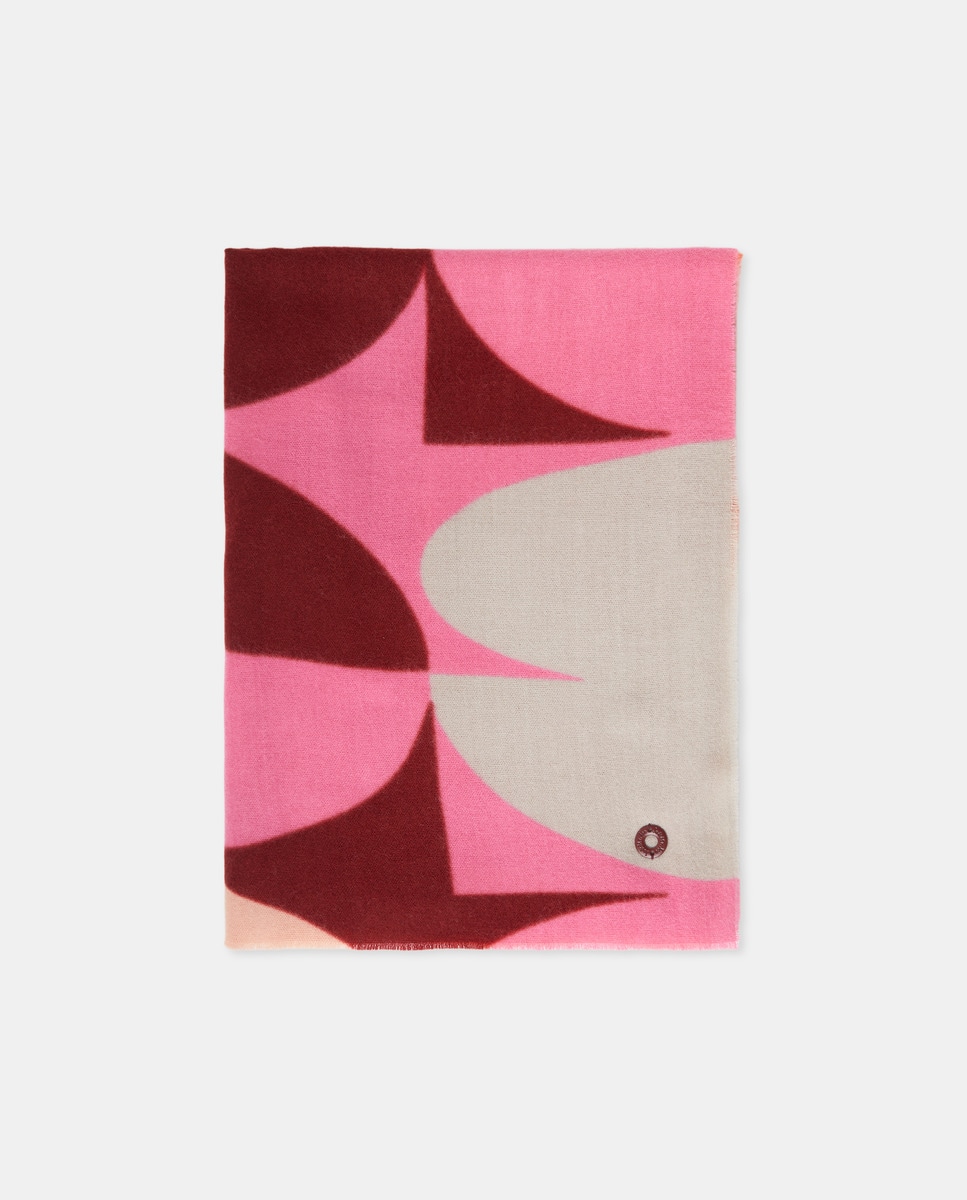 Cachecol Soft com Estampado Geométrico 630 Coral-1