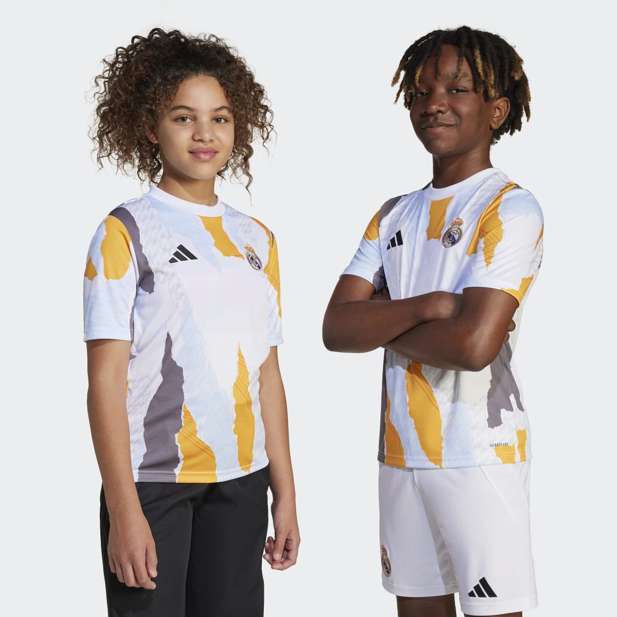 T-shirt de Aquecimento de Criança Real Madrid 24/25 Branco-1
