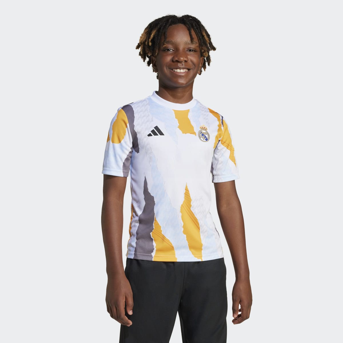 T-shirt de Aquecimento de Criança Real Madrid 24/25 Branco-5