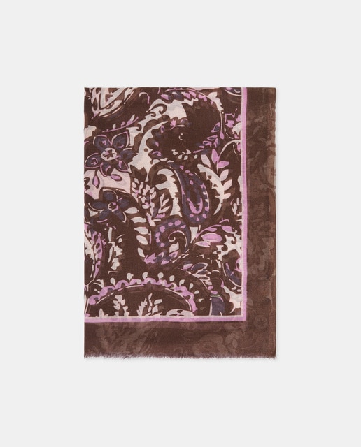 Imagem 0 de Écharpe com Estampado Paisley e Fio Metalizado