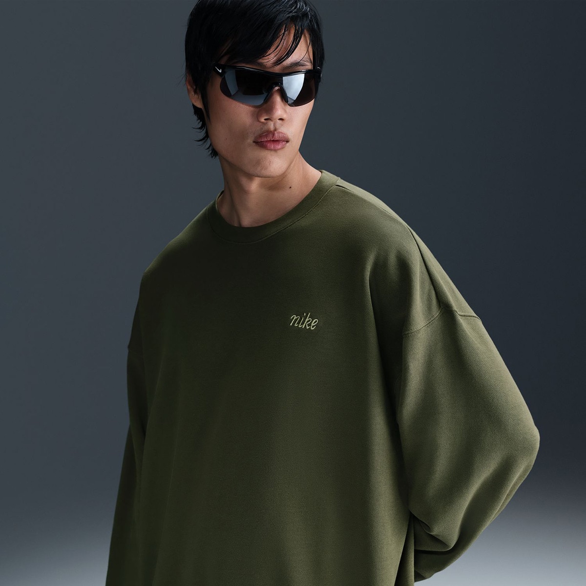 Sweatshirt de Homem Club OS Crew LBR Verde Azeitona-5
