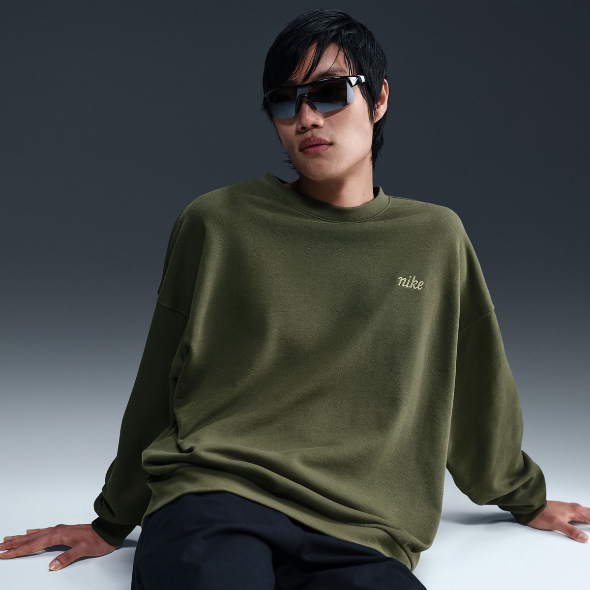 Sweatshirt de Homem Club OS Crew LBR Verde Azeitona-3