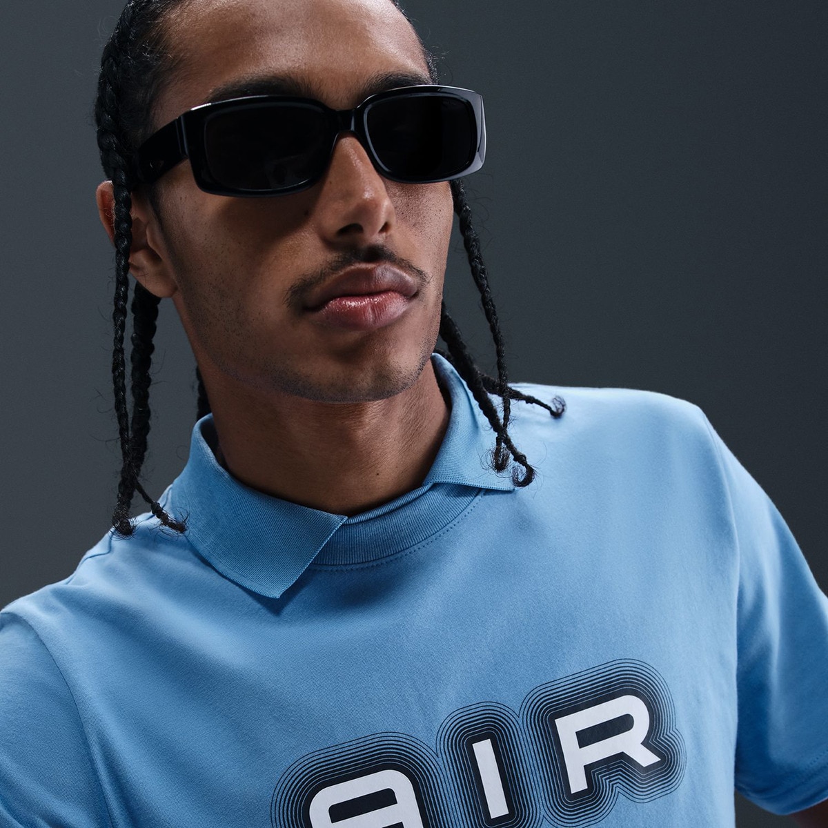 T-shirt de homem Air Nike Azul-3