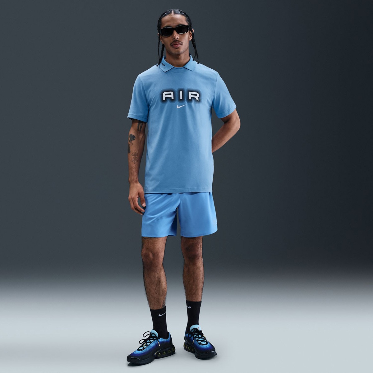 T-shirt de homem Air Nike Azul-1