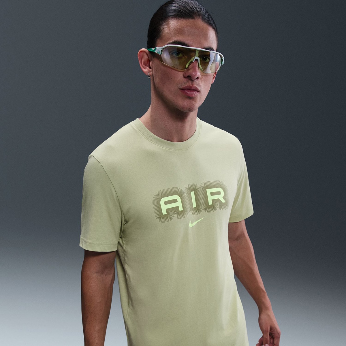 T-shirt de homem Air Nike Verde-5