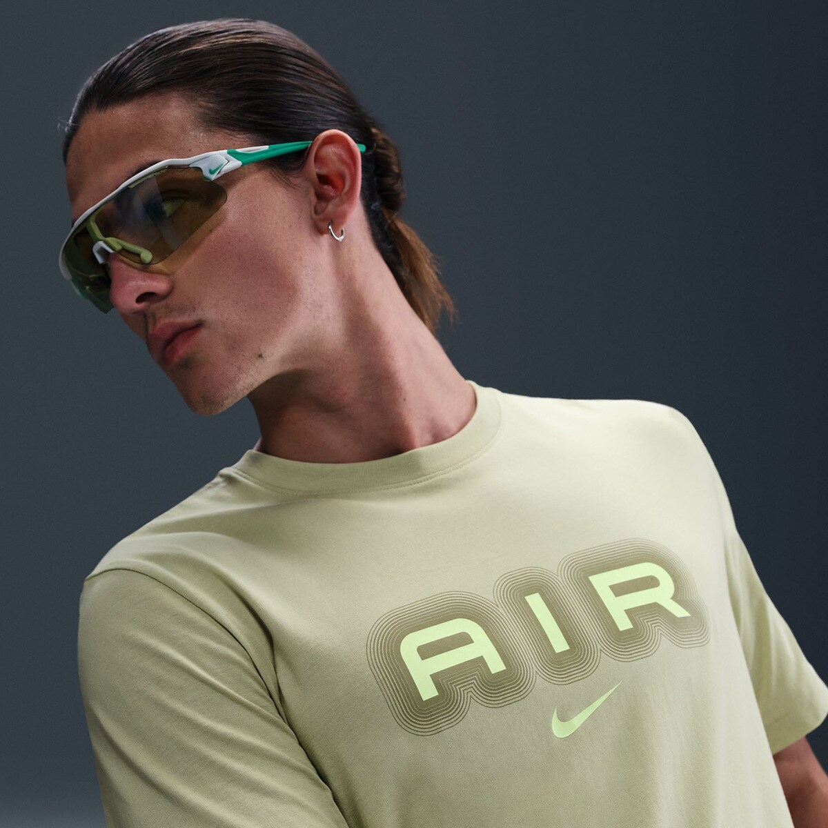 T-shirt de homem Air Nike Verde-3