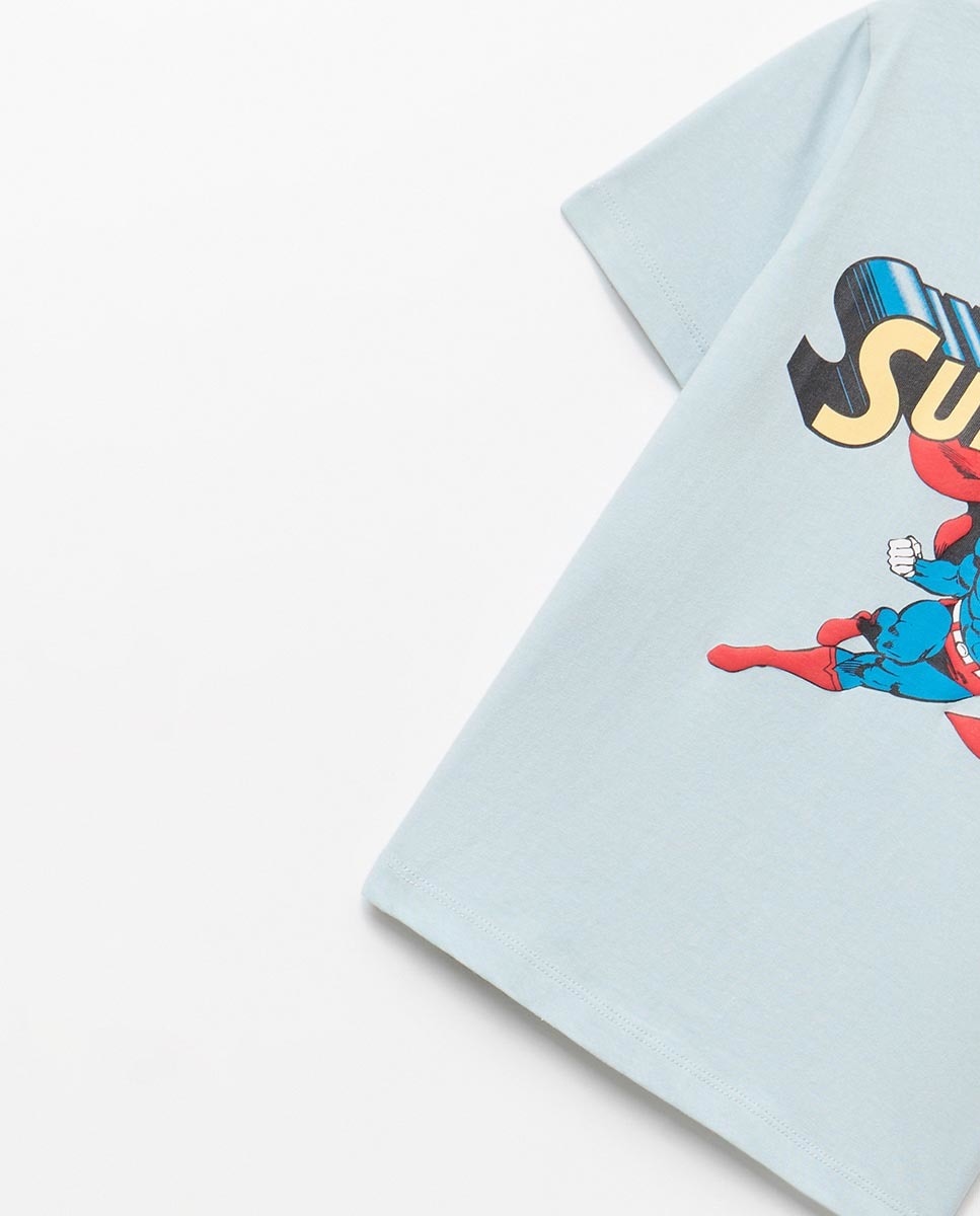 T-shirt Licença Super-Homem Turquesa-2