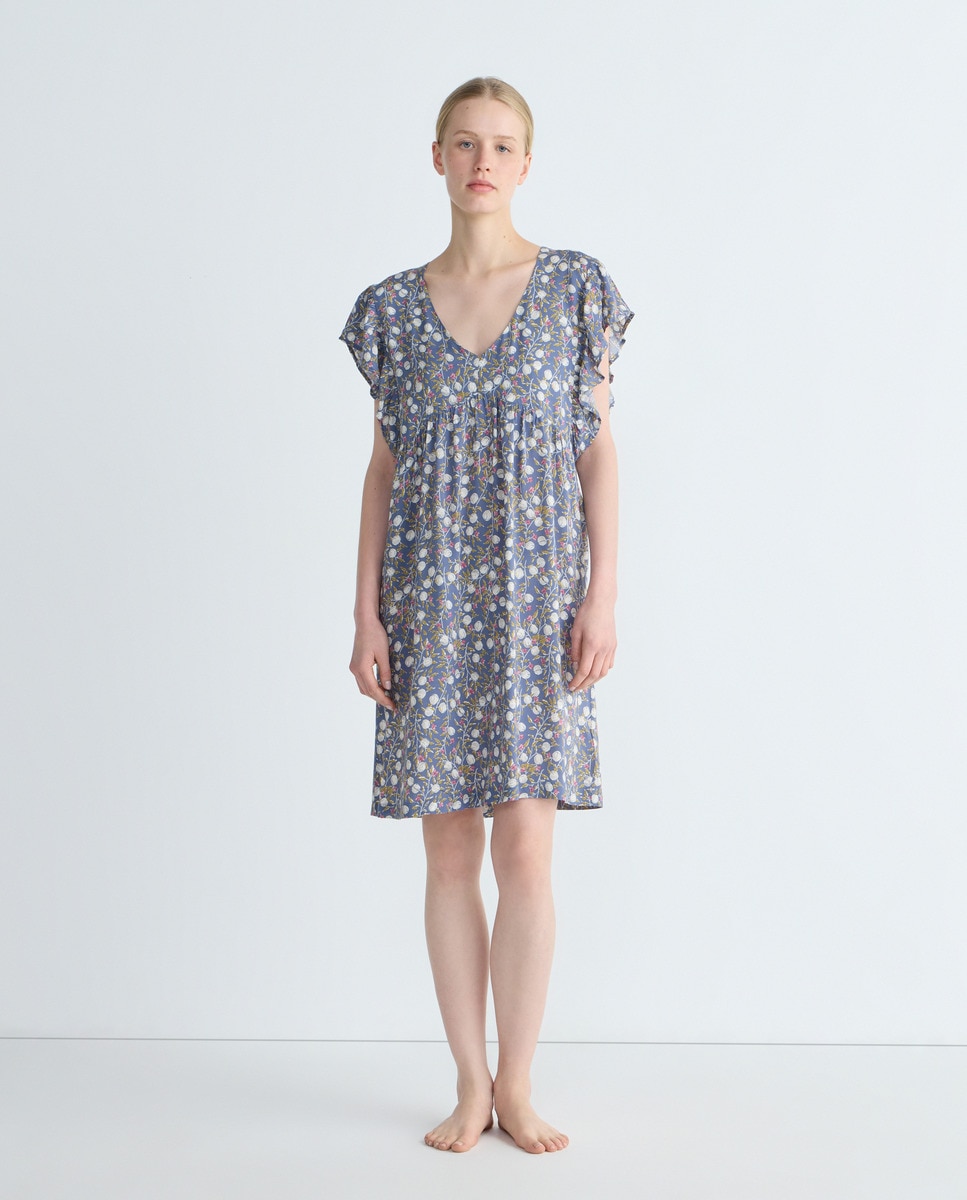 Camison Mujer Estampado Azul marino-1