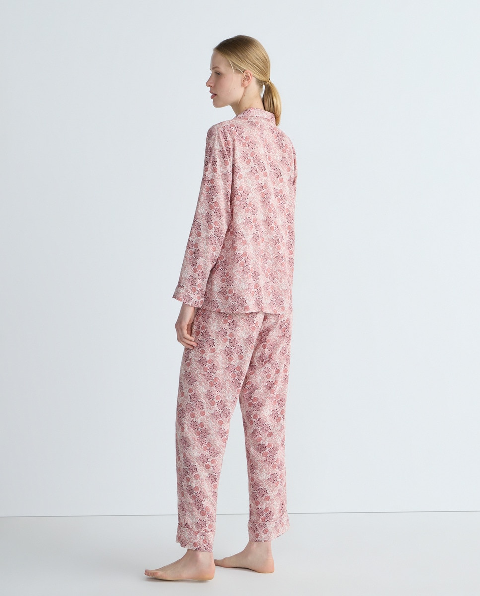Pijama Mujer Dos Piezas Estampado Rosa-2