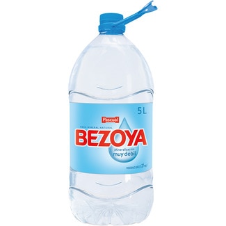 agua mineral natural de mineralización muy débil garrafa 5 l - Bezoya