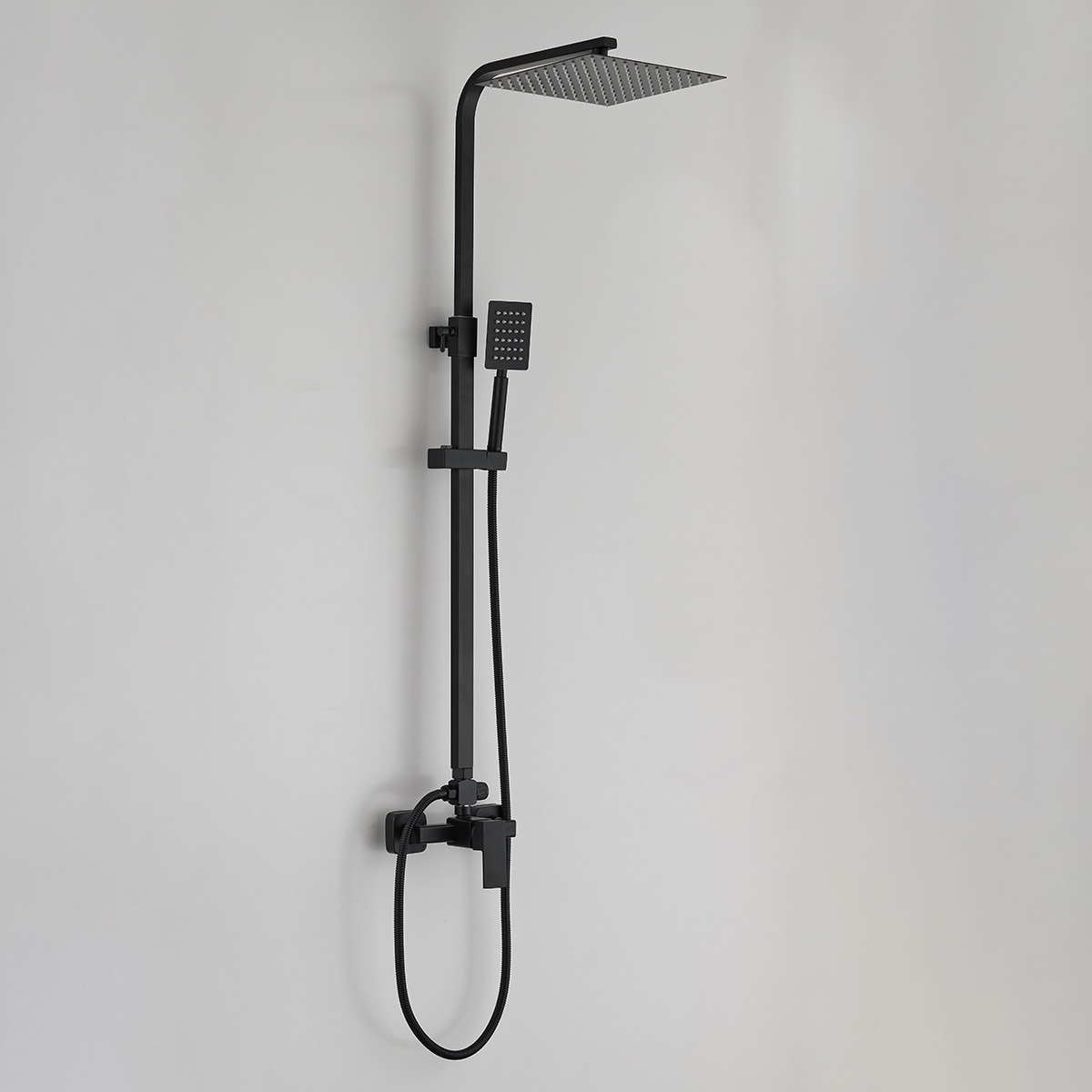 Set de ducha extensible con grifo monomando modelo Maza en negro Negro-1