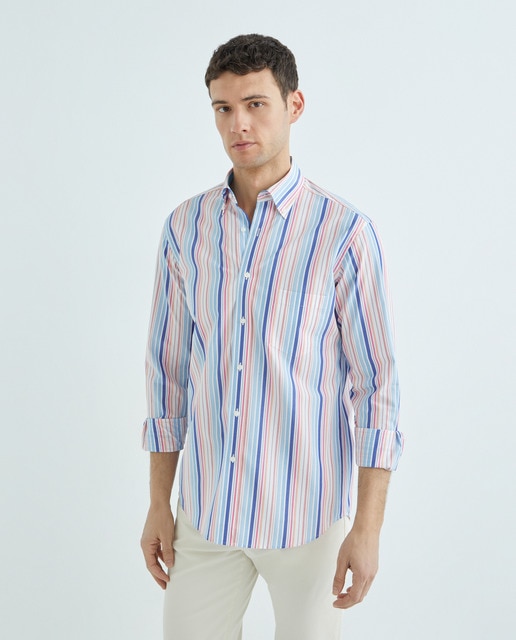 Imagen 0 de Camisa de hombre classic lisa burdeos tallas grandes